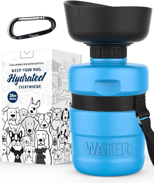 2022 Upgraded Pet Water Bottle for Dogs,Dog Water Bottle Foldable,Leak Proof Dog Travel Water Bottle,Dog Water Dispenser,Lightweight & Convenient for Outdoor Walking,Hiking,Travel,Bpa Free